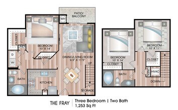 The Fray - Premium Plus Townhome 01-3012 floor plan